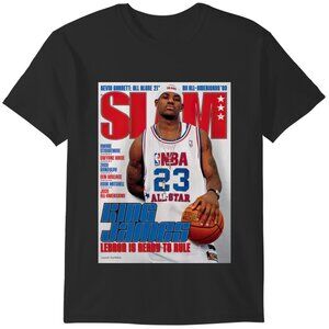 LeBron James SLAM T-Shirt Vintage Basketball Graphic Tee 92